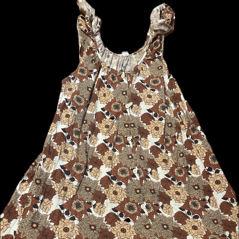 kate quinn ruffled sunflower dress | euc | modal | xxl